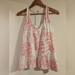 The North Face White Striped Tank Top